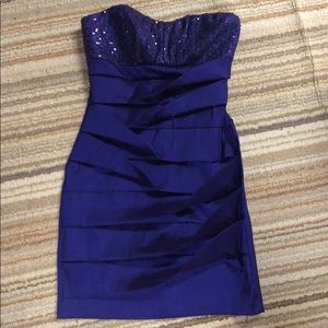 Strapless mini dress